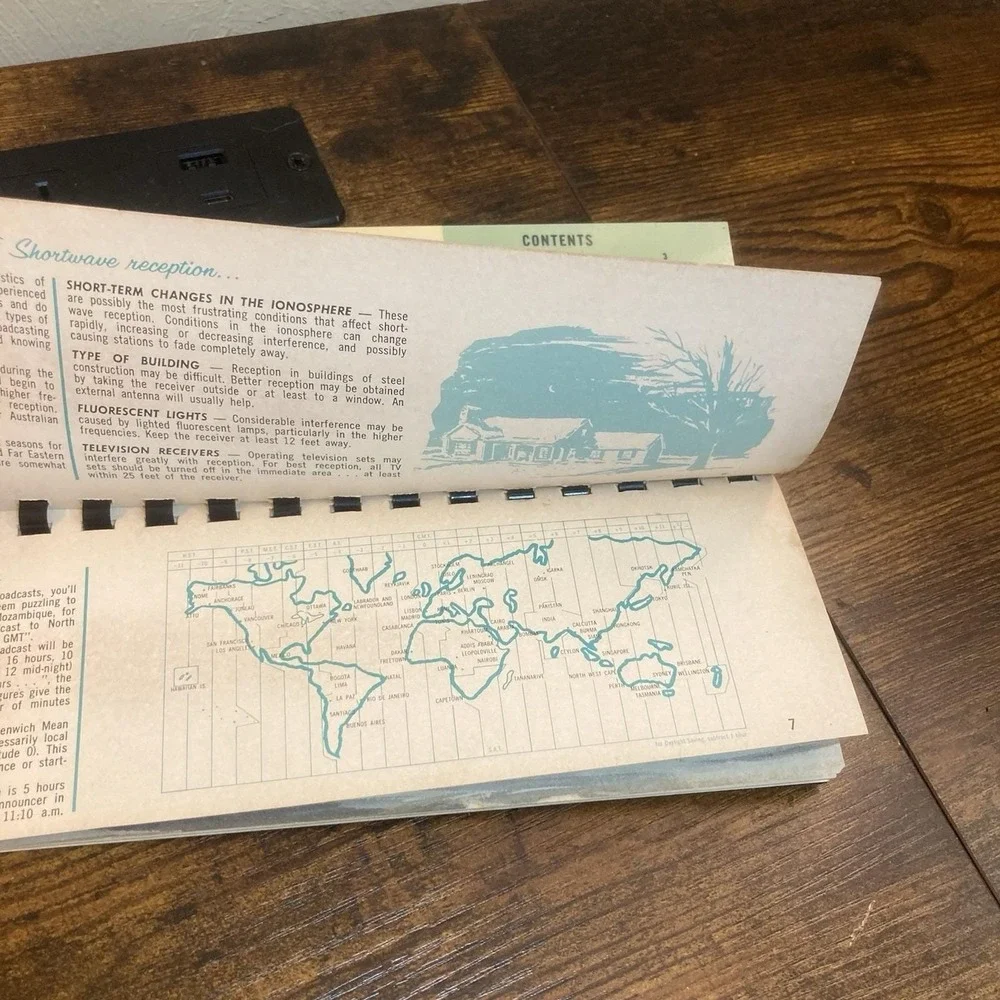 Vtg General Electric Radio Listener's Log Shortwave Station Guide P990‎ 1964